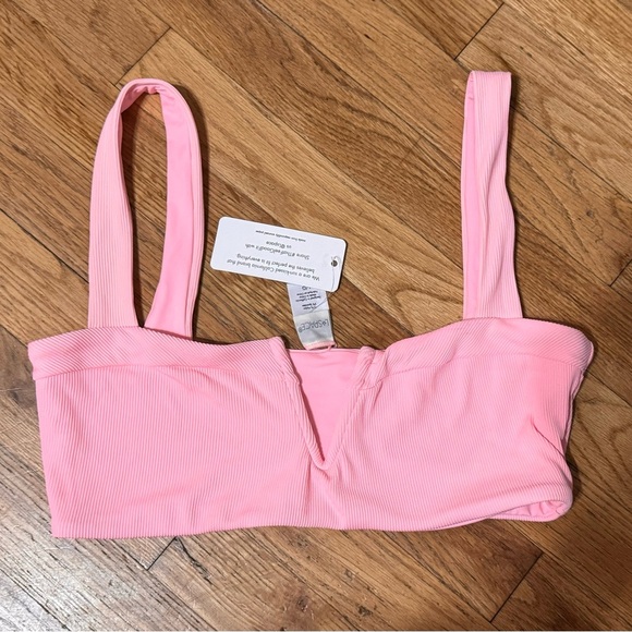 L*Space Lee Lee Ribbed Bikini Top in pink - Picture 7 of 10